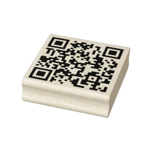 Your QR Code Plus Business Details Rubber Stamp