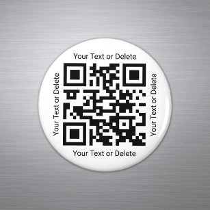 Your QR Code Professional Business Modern Round Magnet