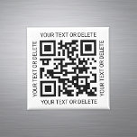 Your QR Code Professional Business Modern Square Magnet<br><div class="desc">Promote your business to potential customers with modern and professional custom QR code square magnets. All text on this template is simple to personalise or delete. The scannable code makes it easy for clients to find your company website online and connect with your internet advertising and social media networking. Design...</div>
