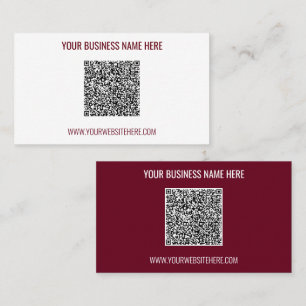 Your QR Code Promotional Business Card Example