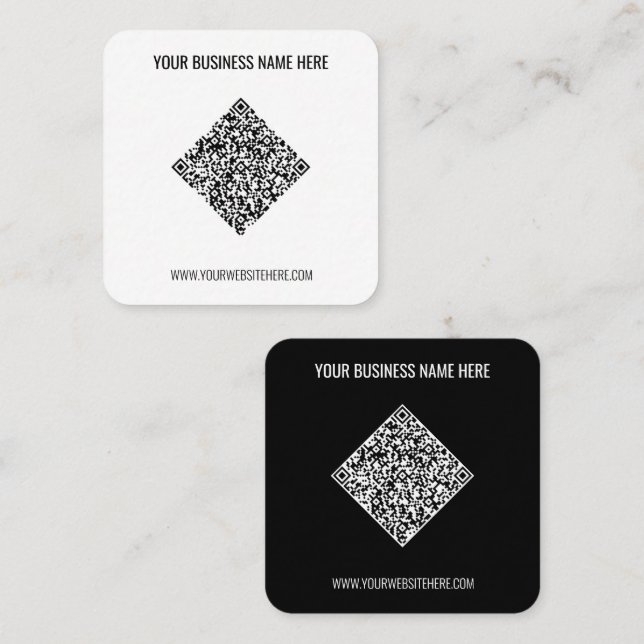 Your QR Code Promotional Business Cards Example (Front/Back)