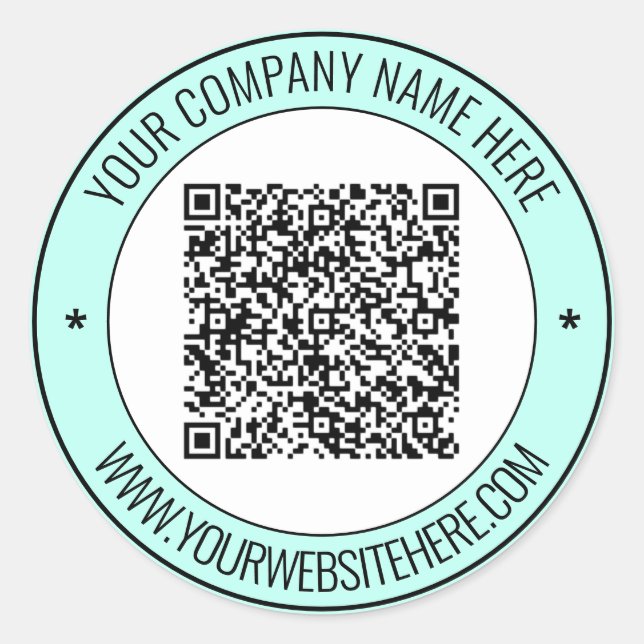 Your QR Code Scan and Custom Text Round Sticker (Front)