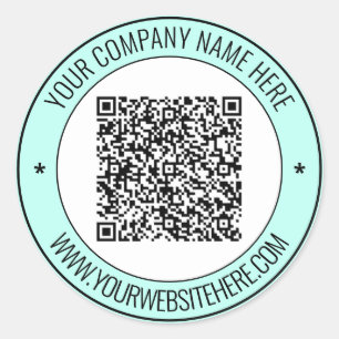 Your QR Code Scan and Custom Text Round Sticker