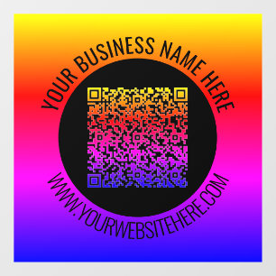 Your QR Code Scan and Custom Text Window Cling