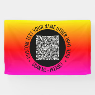 Your QR Code Scan Banner Template with Custom Text