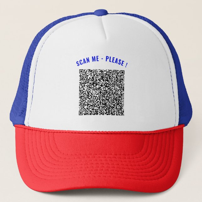 Your QR Code Scan Business Promotional Trucker Hat (Front)