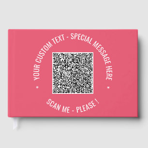 Your QR Code Scan Custom Text and Colour Guest Boo Book