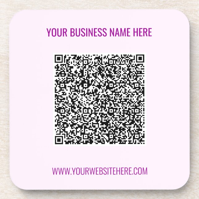 Your QR Code Scan Custom Text Coaster Choose Colou (Front)