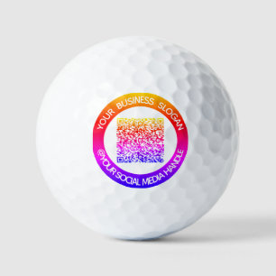 Your QR Code Scan Custom Text Golf Balls Stamp