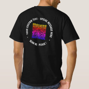 Your QR Code Scan Custom Text Personalised T-Shirt