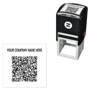 Your QR Code Scan Custom Text Self-inking Stamp