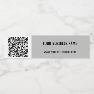 Your QR Code Scan Custom Text Water Bottle Label