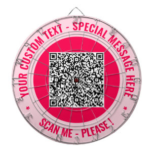 Your QR Code Scan Dart Board Custom Text and Colou
