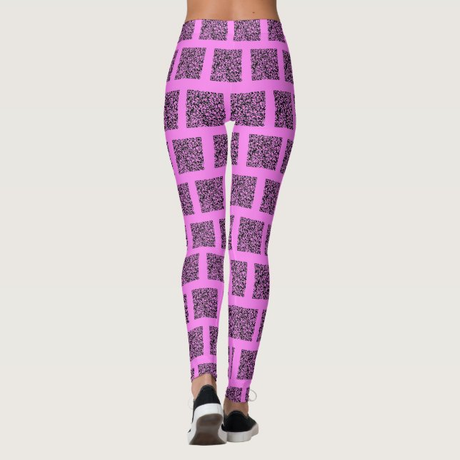 Your QR Code Scan Funny Leggings - Choose Colour (Back)
