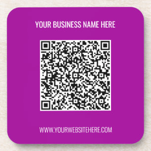 Your QR Code Scan Info and Custom Text Coaster