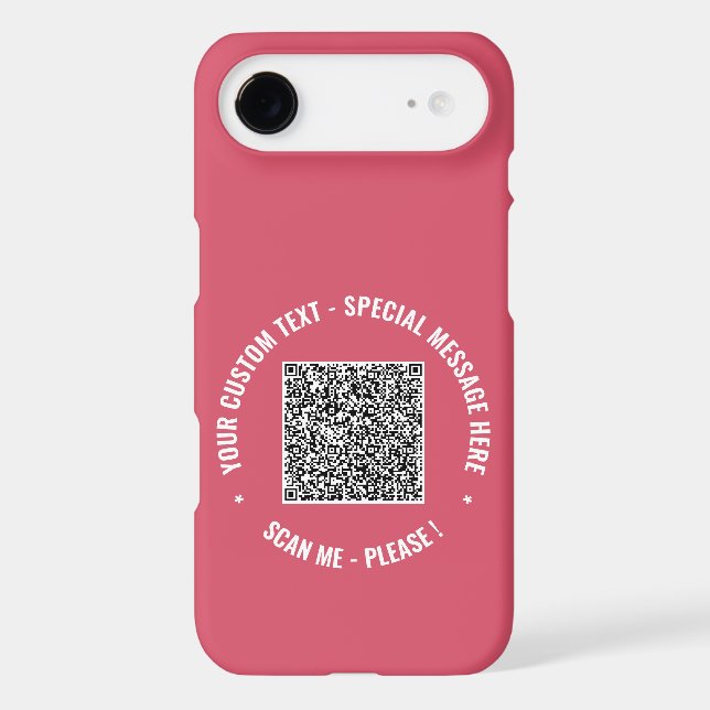Your QR Code Scan Info Custom Text and Colours (Back)