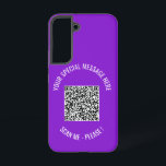 Your QR Code Scan Info Custom Text and Colours Samsung Galaxy Case<br><div class="desc">Choose Colours and Font - iPhone Case with Your Special QR Code Info and Custom Text Personalised Modern iPhone Cases Gift - Add Your QR Code - Image or Logo - photo / Text - Name or other info / message - Resize and Move or Remove / Add Elements -...</div>