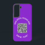 Your QR Code Scan Info Custom Text and Colours Samsung Galaxy Case<br><div class="desc">Choose Colours and Font - iPhone Case with Your Special QR Code Info and Custom Text Personalised Modern iPhone Cases Gift - Add Your QR Code - Image or Logo - photo / Text - Name or other info / message - Resize and Move or Remove / Add Elements -...</div>
