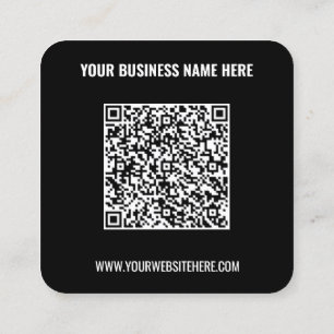 Your QR Code Scan Info Custom Text Business Card