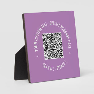 Your QR Code Scan Info Custom Text Colours Plaque