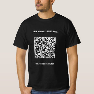 Your QR Code Scan Info Custom Text Company T-Shirt