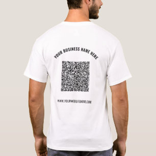 Your QR Code Scan Info Custom Text Company T-Shirt