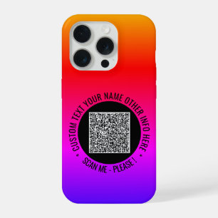 Your QR Code Scan Info Custom Text iPhone Case