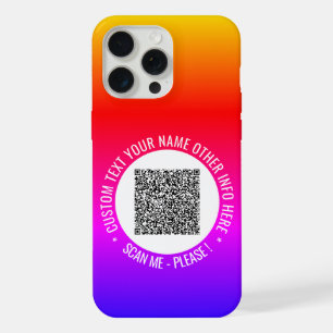 Your QR Code Scan Info Custom Text iPhone Case