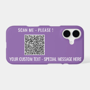 Your QR Code Scan Info Custom Text iPhone Case