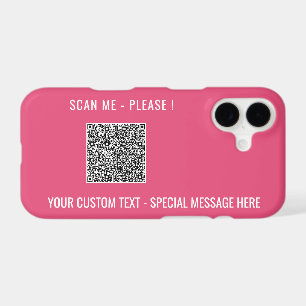 Your QR Code Scan Info Custom Text iPhone Case