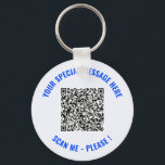 Your QR Code Scan Info Custom Text Keychain<br><div class="desc">Choose Colours and Fonts - Design Your Own Keychain with Your Special QR Code Info and Custom Text Personalised Modern Keychains Gift - Add Your QR Code - Image or Logo - photo / Text - Name or other info / message - Resize and Move or Remove / Add Elements...</div>