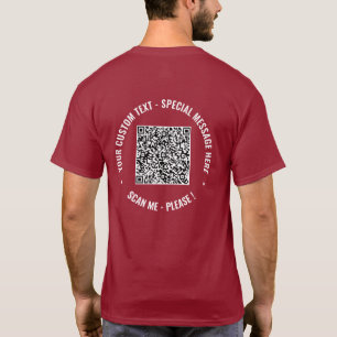 Your QR Code Scan Info Custom Text T-Shirt Gift