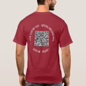 Your QR Code Scan Info Custom Text T-Shirt Gift (Back)