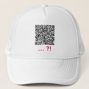 Your QR Code Scan Info Fun Personalise Trucker Hat