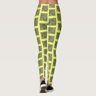 Your QR Code Scan Info Funny Leggings Custom Colou