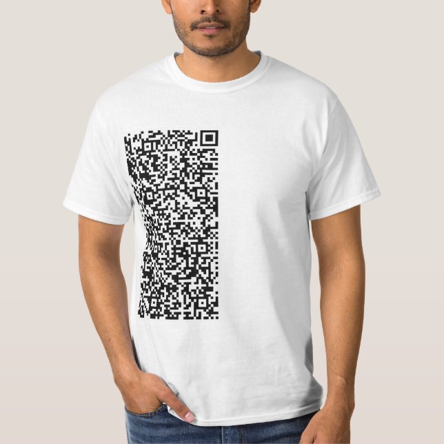 Your QR Code Scan Info Modern Personalised T-Shirt (Front)