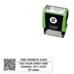 Your QR Code Scan Info Name Return Address Stamp