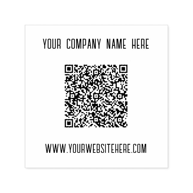 Your QR Code Scan Info Name Website Business Stamp (Design)