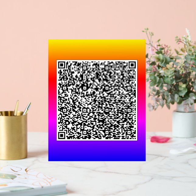 Your QR Code Scan Info Personalised Acrylic Sign (Wedding)