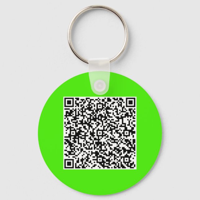 Your QR Code Scan Info Personalised Keychain Gift (Front)