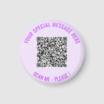 Your QR Code Scan Info Personalised Magnet Gift<br><div class="desc">Choose Colours and Font - Magnet with Your Special QR Code Info and Custom Text Personalised Modern Magnets Gift - Add Your QR Code - Image or Logo - photo / Text - Name or other info / message - Resize and Move or Remove / Add Elements - Image /...</div>