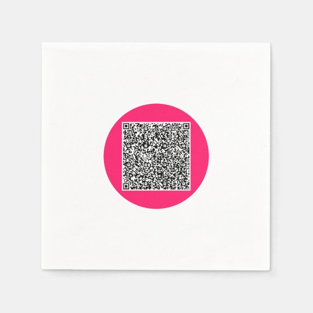Your QR Code Scan Info Personalised Party Napkins (Front)