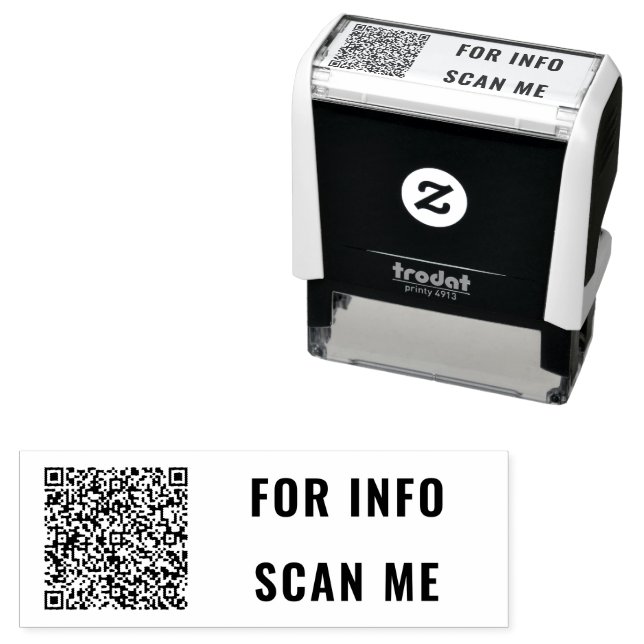 Your QR Code Scan Info Personalised Stamp Example (In Situ)
