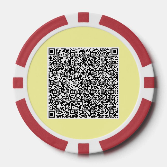 Your QR Code Scan Info Poker Chips Choose Colours (Front)