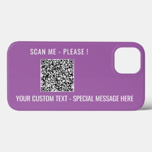 Your QR Code Scan Info Text and Colours iPhone Cas iPhone 13 Case