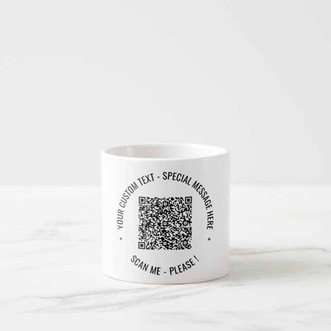 Your QR Code Scan Info Text Colours Espresso Mug (Front)