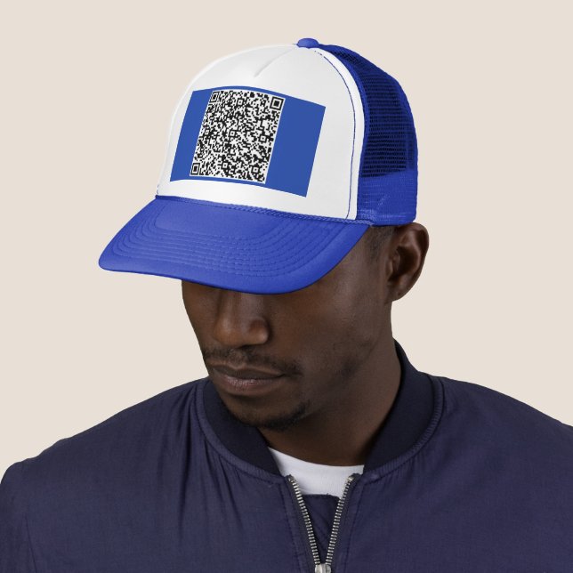 Your QR Code Scan Info Trucker Hat Choose Colour (In Situ)