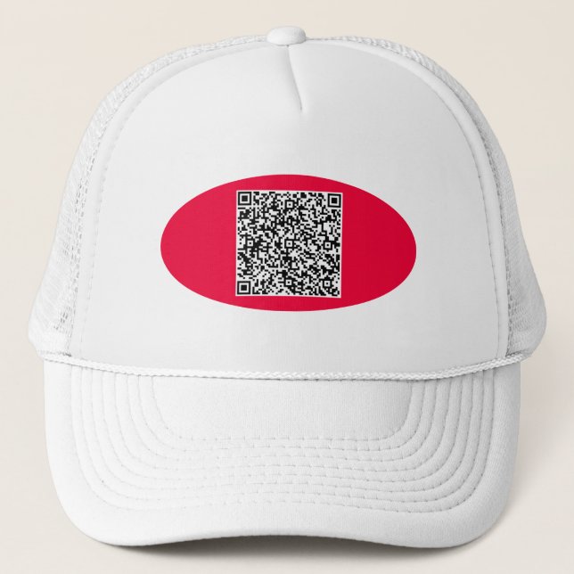 Your QR Code Scan Info Trucker Hat Custom Colour (Front)