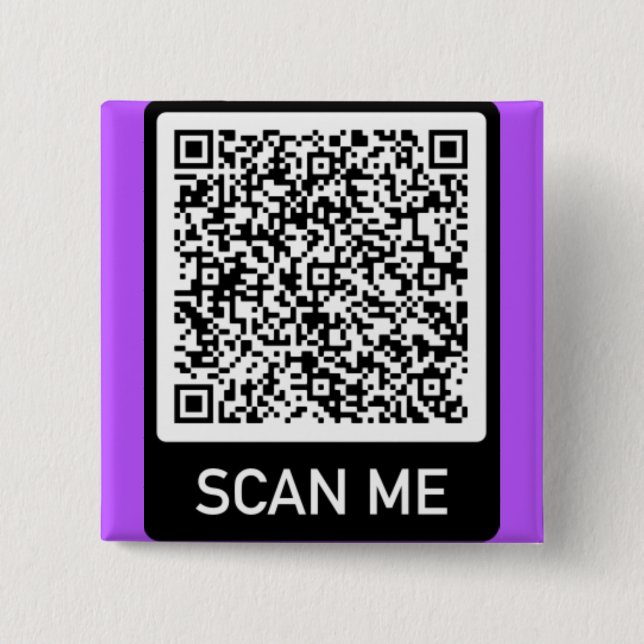 Your QR Code Scan Info Wedding Party Button Gift (Front)