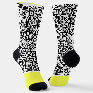 Your QR Code Scan Info Yellow Socks Custom Colours